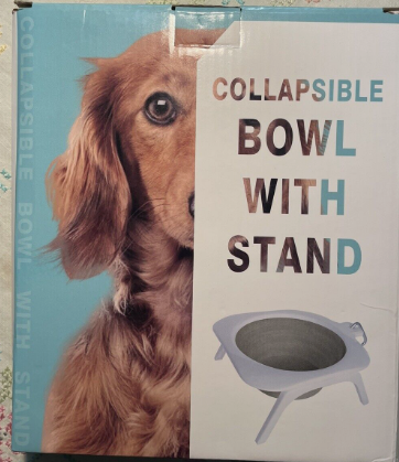 Tazón Plegable de Viaje para Perros con Soporte