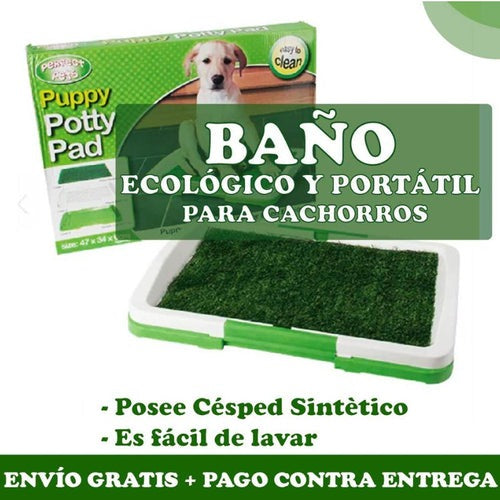 Baño Portátil con Césped Sintético para Perros