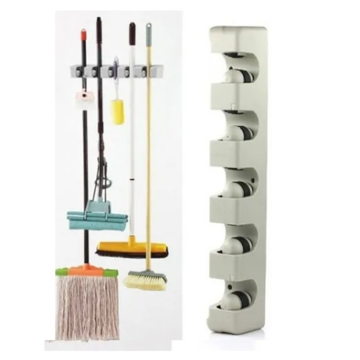 Organizador de Pared para Escobas y Mopas