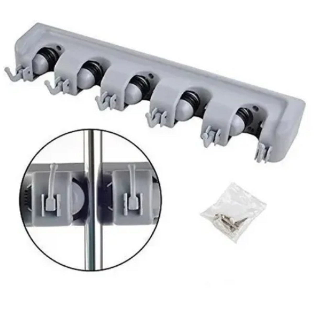 Organizador de Pared para Escobas y Mopas
