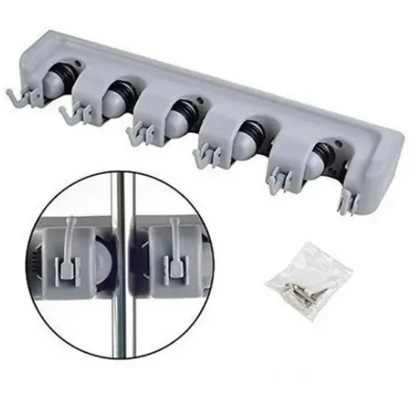 Organizador de Pared para Escobas y Mopas