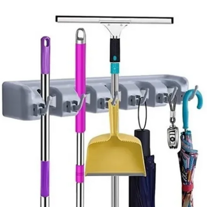 Organizador de Pared para Escobas y Mopas
