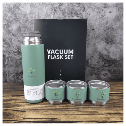 Set Termo de Acero 500 ml con 2 Tazas