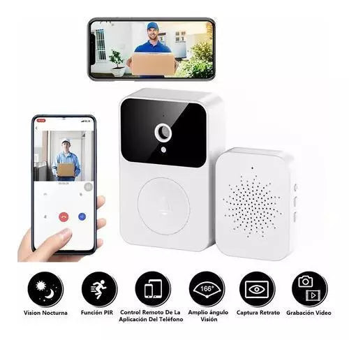 Timbre Inteligente WiFi Con Cámara HD