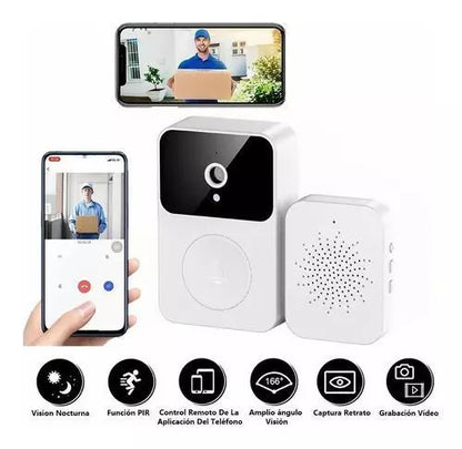 Timbre Inteligente WiFi Con Cámara HD