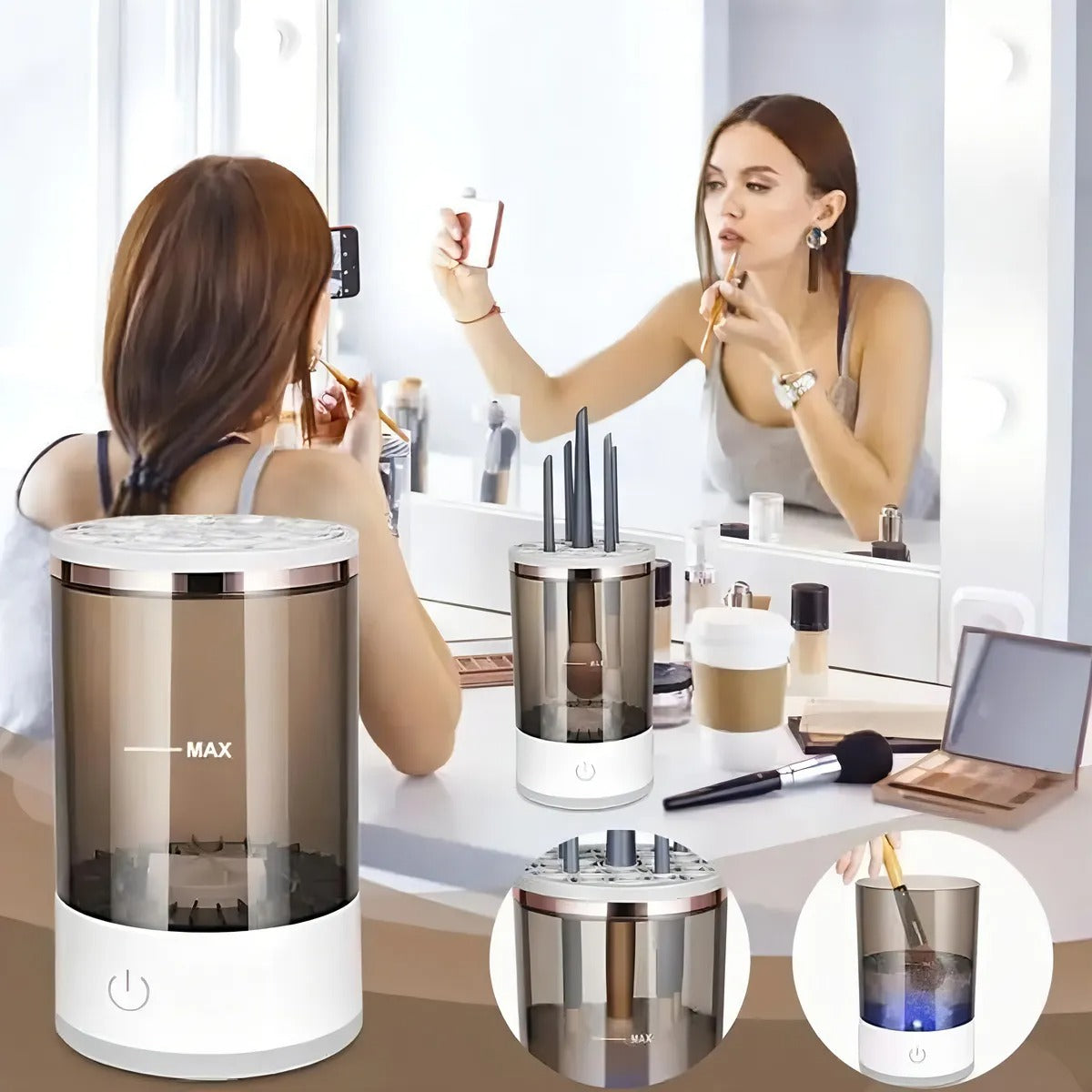 Limpiador Eléctrico de Brochas de Maquillaje