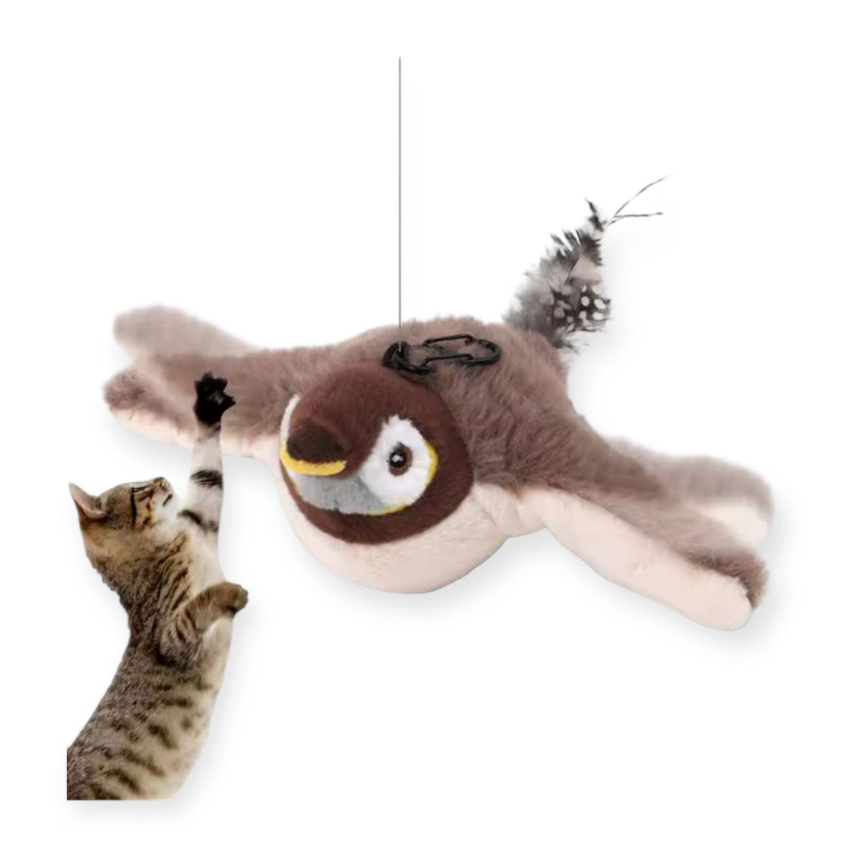 Pájaro Interactivo para Gatos con Sonido y Catnip