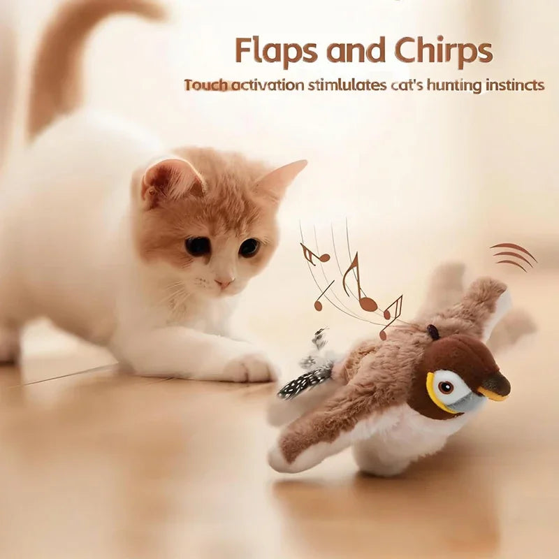Pájaro Interactivo para Gatos con Sonido y Catnip – imagen referencial