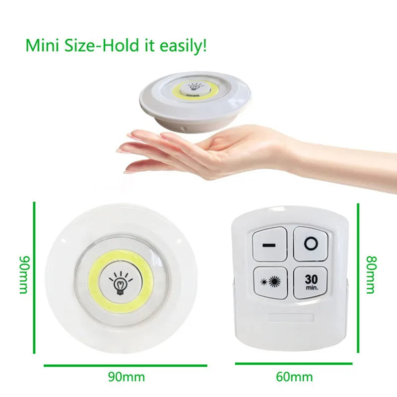 Set de 3 Luces LED Inalámbricas con Control Remoto – imagen referencial