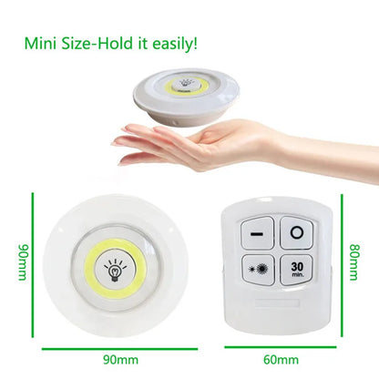 Set de 3 Luces LED Inalámbricas con Control Remoto – imagen referencial