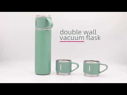 Video de Set Termo de Acero 500 ml con 2 Tazas
