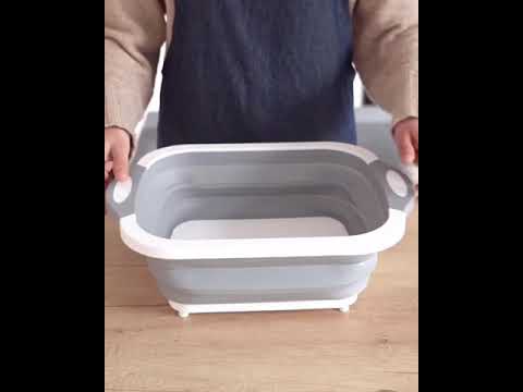 Video de Tabla de Picar Plegable con Escurridor 3 en 1